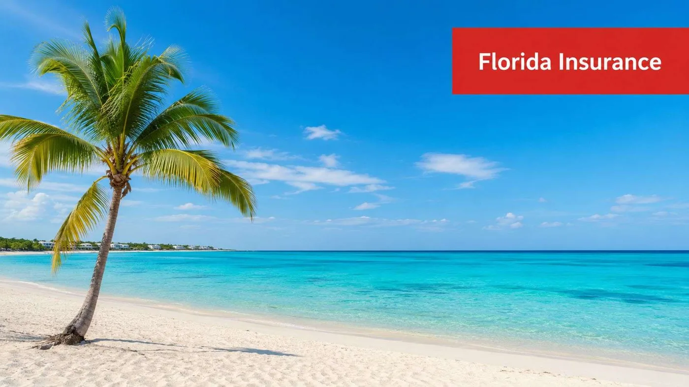 fl tropical beach FL Insurance: Your 2026 Guide to Florida Coverage Image metadata: Title: Florida tropical beach header. Description: Tropical Florida shoreline with white sand, turquoise water, and palm tree under clear blue sky for a Florida insurance guide. Geo: Florida, USA. A serene tropical beach with white sand, turquoise water, and a palm tree under a blue sky.