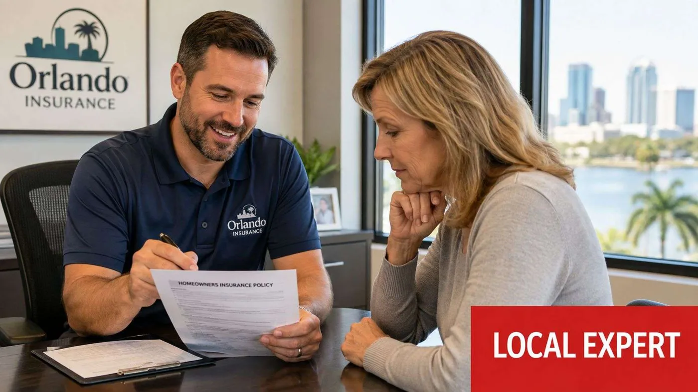 orlando insurance agency insurance consultation How to Choose the Right Orlando Insurance Agency In Florida, the agency matters as much as the premium. A real Orlando insurance agency isn't just a quote machine, it's the place that checks wind-mitigation details, maps flood exposure, places the risk with the right admitted carrier, and helps you deal with the claim when the weather turns ugly. Florida also licenses agencies under state law, so the whole game stays inside a Florida regulatory framework, not a national one-size-fits-all script. An insurance agent from Orlando Insurance explains home insurance policy documents to a female client in office.