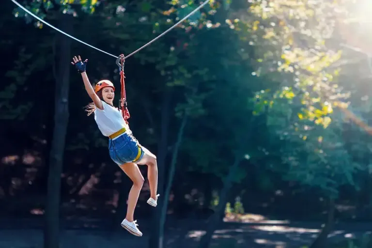 Adventure and Entertainment Insurance Cheerful Woman Waves as She is Gliding Along a Zipline in an Adventure Park 768x512 1 Adventure and Entertainment Insurance Home » Business Insurance » Specialized Business Insurance » Adventure and Entertainment Insurance