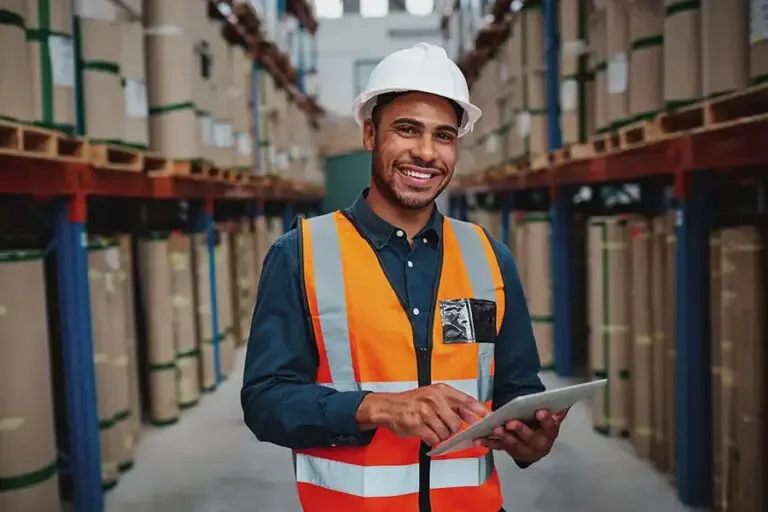 Warehousing and Logistics Insurance Portrait of Smiling Warehouse Manager Using a Digital Tablet in a Warehouse While Standing between Shelves and Looking at the Camera 768x512 1 Warehousing and Logistics Insurance Your business relies on the equipment you use to keep running. From conveyor belts and forklifts to sorters and more, if even one part of your process breaks down or malfunctions, your business could face many unexpected costs. Equipment breakdown insurance as part of your comprehensive warehousing and logistics insurance coverage can help cover repair and replacement costs—and sometimes the costs of damaged goods—so you can be back up and running in no time.