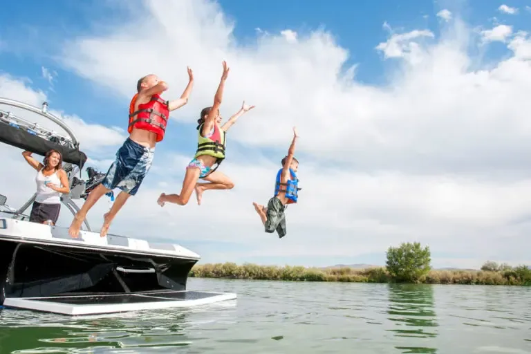 Watercraft Insurance Family Jumping Off Boat in the Lake 768x512 1 Watercraft Insurance Coverage for your boat and other watercraft.